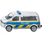 Siku Politibil - Highway Patrol VW T5 - Sølv/Blå - - OneSize - Bil