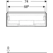 Geberit Underskab ONE 1 skuf 74x26,6x47 eg