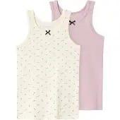 Name it Undertrøye - Noos - NmfTank Topp - 2-pack - Smørkrem - - 2 år (92) - Undertrøye