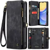 CASEME Samsung Galaxy A16 5G 008 2-i-1 Multifunksjonell Lommebok-deksel - Svart