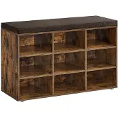 Vasagle Vegghyller i tre 60 cm 2-pakning - rustikk brun