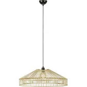 Markslöjd Pendellampe Tapa, stikkontakt, natur, bambus, Ø 70 cm