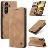CASEME Samsung Galaxy S25 013 Series Lommebok-deksel - Brun