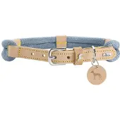 Hunter Malia halsbånd, dueblå/natur - Størrelse 55/M: 40 - 49 cm halsomkrets
