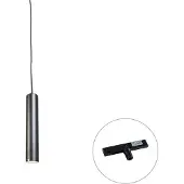 QAZQA Design pendellampe svart inkl. skinnadapter 1-fase - Slimline Tuba Small