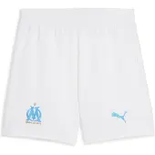 Puma Olympique de Marseille 25/26 Shorts Youth, Clothing, White/Azure, 11-12Y