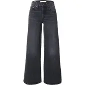 Levi's for woman. 0039B-0000 High rise wide leg 728 jeans black (26/30), Casual, Cotton, Denim