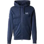 EA7 for man. 7M000568_AF13512 Hooded sweatshirt Logo Series navy (S), Casual, Sport, Cotton, Multisport