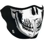 Zan Headgear Half Face Mask BW Skull