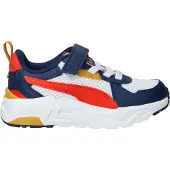 Puma Trinity Lite Sneakers Kids, Shoes, White/Fierce Red/Persian Blue, 30