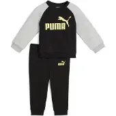 Puma Minicats Essentials Raglan Crew Set Toddler, Clothing, Black/Gold Moon, 2-3Y