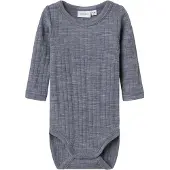Name it Body I/e - Ull - Noos - NbmWang - Folkstone Grå - - 62 - Langermet Body
