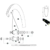 Mavic Cosmic Pro Carbon Sl C Disc Venstre Eiker 12 Enheter
