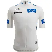 Santini Tour De France White 2025 Kort Ermet Trøye