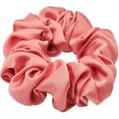Lenoites Mulberry Silk Scrunchie Pink