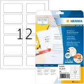 Herma Special - Papir - matt - permanent selv-adhesiv - hvit - 80 x 40 mm 300 etikett(er) (25 ark x 12 opake arkivmappeetiketter