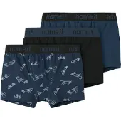 Name it Boxershorts - Noos - NkmBoxer - 3-pack - Titan/Svart - - 13-14 år (158-164) - Boxershorts