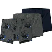 Name it Boxershorts - Noos - NmmTights - 3-pack - Mørkegrå Meler - - 3 år (98) - Boxershorts