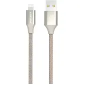 GreyLime flettet USB-A/Lightning-kabel - MFi-sertifisert - 2m - beige