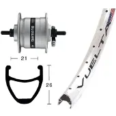 Exal Rodi Airline 1 Dynamo Shimano Dh3000 Forhjul