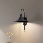 ROYALTECH Enjolino vegglampe, svart, høyde 48 cm, metall, E27