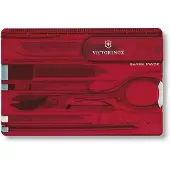 Victorinox SWISSCARD red transparent