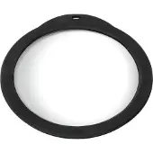 Rösle Glass lid 24 cm Clear/Black Glass/Silicone