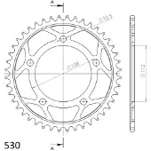 Supersprox Steel Honda 530x44 Rfe302x44blk Bakre Tannhjul