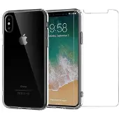 Saii 2-i-1 iPhone X/XS TPU-deksel & Beskyttelsesglass