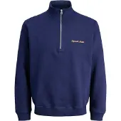 Jack & Jones Norrebro Emb Halv Glidelås Genser