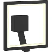 LUCANDE Square LED-vegglampe, antrasitt, metall, IP65