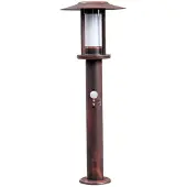 LINDBY LED-sokkellampe Pavlos, 55 cm, rustfarget, sensor