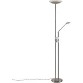 LINDBY LED-gulvlampe Jonne, rund, med lesearm, dimbar, 180 cm