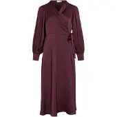 Vila Enna Ravenna Wrap Lang Kjole Med Lange Ermer