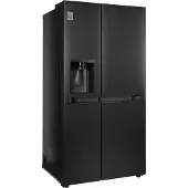 LG GSLC41EPPE - Kjøleskap/fryser - side-ved-side med vannautomat, isdispenser - bredde: 91.3 cm - dybde: 73.5 cm - høyde: 179 cm - 641 liter - Klasse E - essence matt black