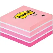 3M Kube 76 x 76 mm rosa/hvit