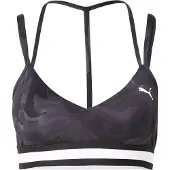 Puma FLORAL RIBBON Low-Support Bra Women, Clothing, Black, L