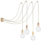 Creative Cables Spider 4 Falls With Light Bulb Vegglampe