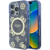 GUESS GUHMP16XH4PYEEB iPhone 16 Pro Max 6,9" blå/blå hardcase IML Peony på 4G-bakgrunn MagSafe