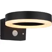 Globo Utendørs LED-vegglampe 36507 svart, sensor, plast