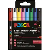 Posca Tusjer - PC-1 m - 8 stk. - Flerfarget - - OneSize - Tusj