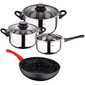 San Ignacio Kjøkkenutstyrssett Og Wok I Smidd Aluminium 5 Stykker