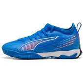 Puma ULTRA 6 MATCH TT Mid Football Boots Youth, Shoes, Ultra Blue/White/Glowing Red, 38.5