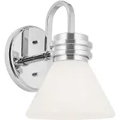 Kichler Vegglampe Farum 1, kromfarget, stål, glass, G9