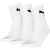 Puma Short Crew Socks Unisex (3-Pack), Clothing, White, 47-49