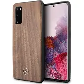Mercedes Wood Line valnøttveske for Samsung Galaxy S20 - Brun