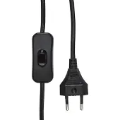 PR Home bordlampe Solo, svart/hvit, høyde 55 cm, stoff
