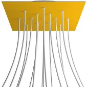 Creative Cables Kroq4015f113 Xxl Rose-one Square Mustard Rose-sett