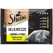 Mars Sheba Delicato Selection Fugler Boks 4x85g Kattesnacks 13 Enheter