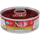 Farmina N&d Gresskar Kastrert Kattemat Med Quinoa 80g 24 Enheter